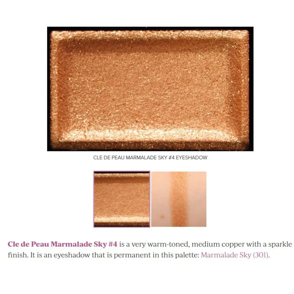 Cle De Peau Eye Shadow Quad 301 Marmalade Sky Refill Only New